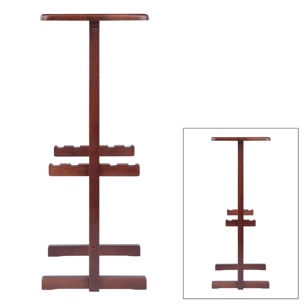 Riley Snack Table Rack, Walnut Finish. Picture 2