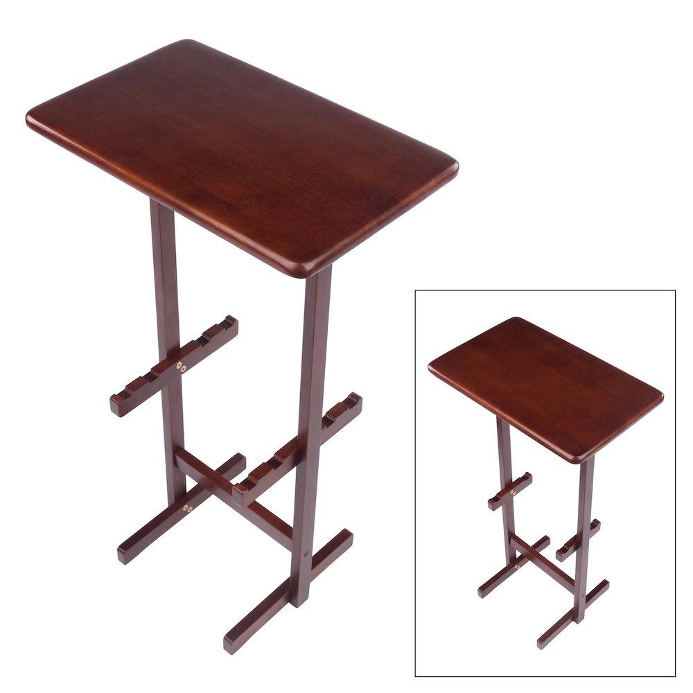 Riley Snack Table Rack, Walnut Finish. Picture 9