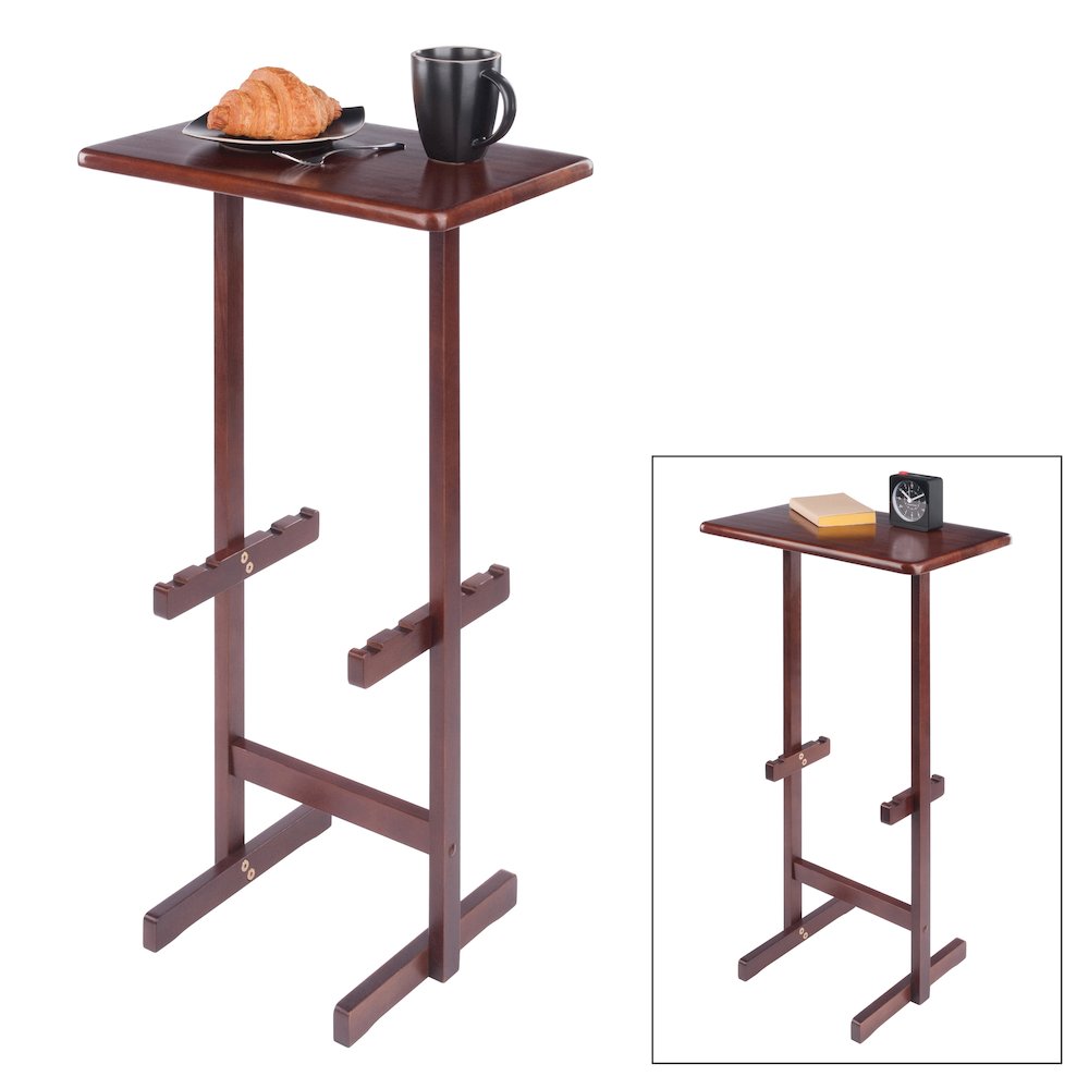Riley Snack Table Rack, Walnut Finish. Picture 4