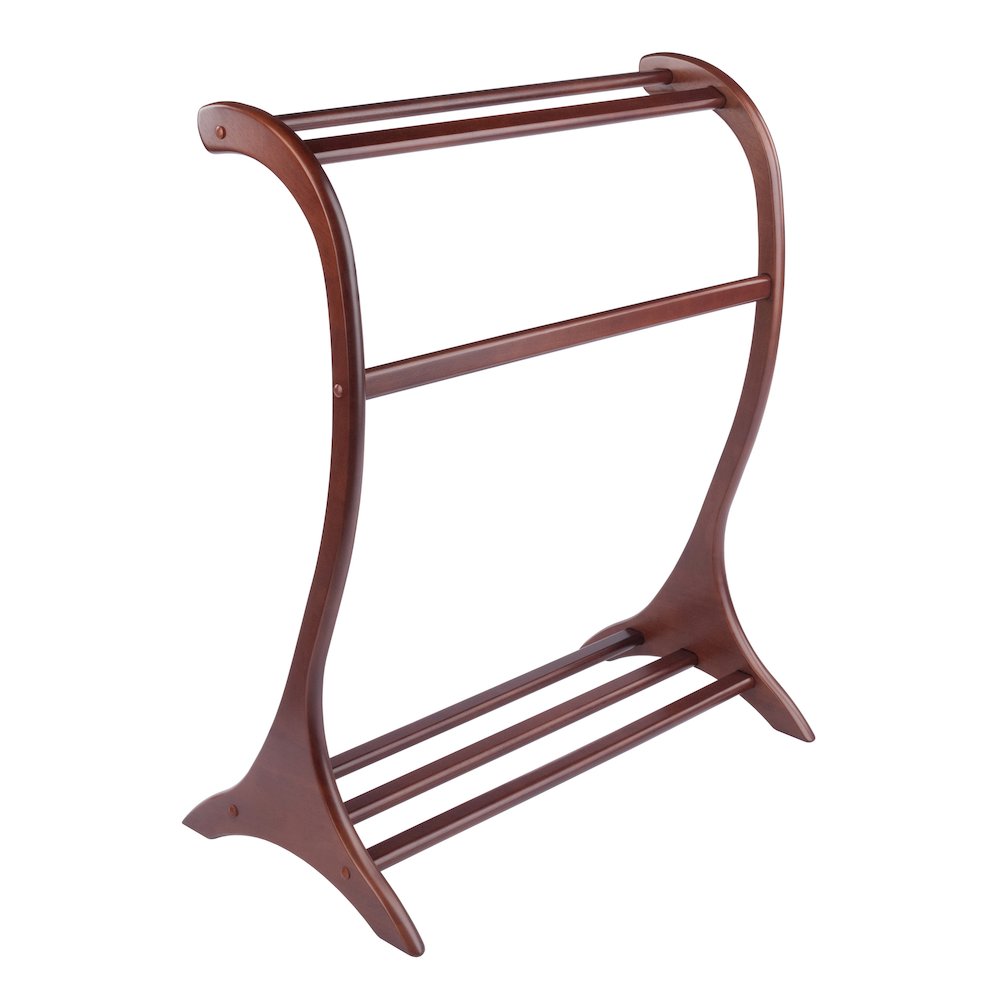 Bella Blanket Rack, Walnut. Picture 1