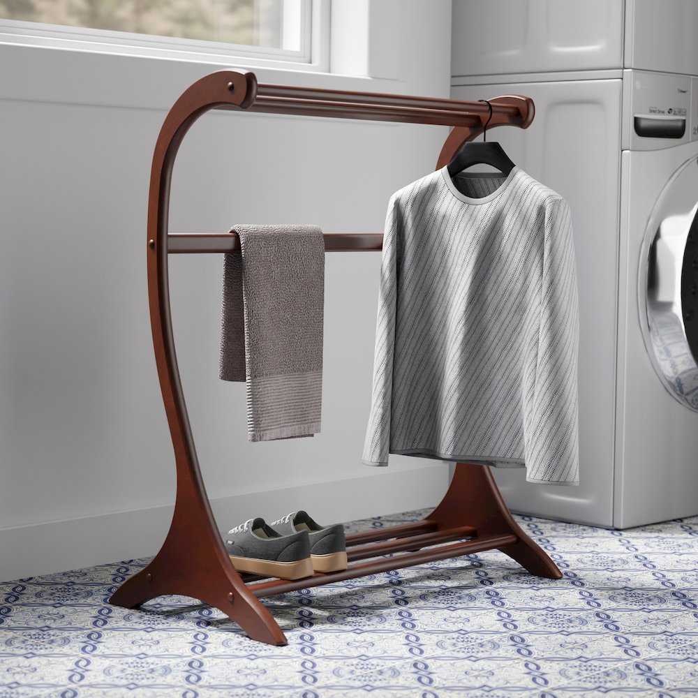 Bella Blanket Rack, Walnut. Picture 10