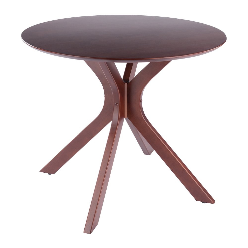 Lexa Dining Table with Splayed Legs, Walnut Finish. Picture 1