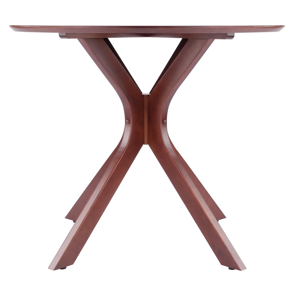 Lexa Dining Table with Splayed Legs, Walnut Finish. Picture 11