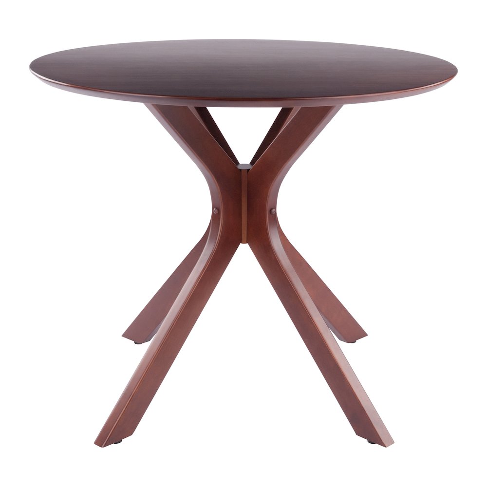 Lexa Dining Table with Splayed Legs, Walnut Finish. Picture 12