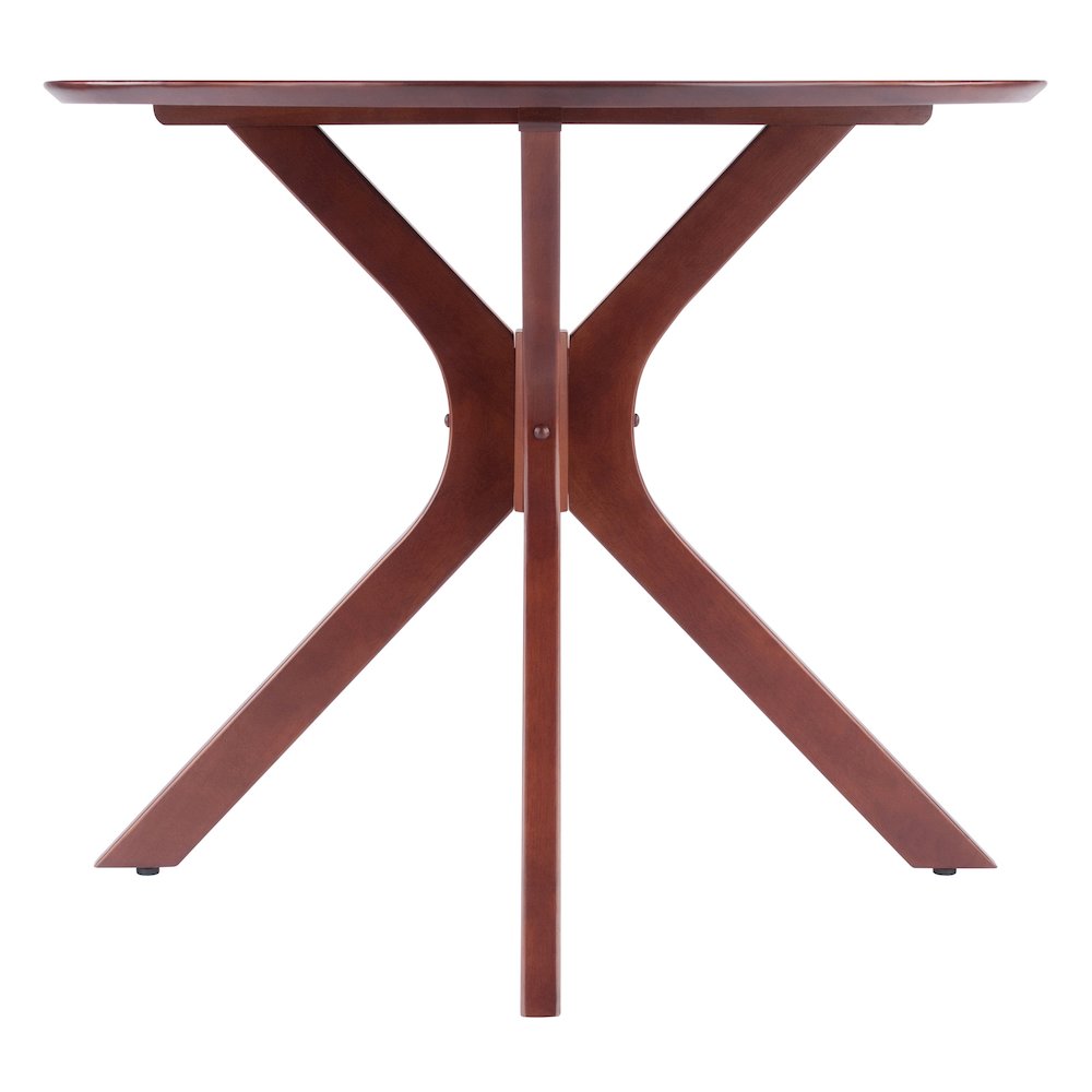 Lexa Dining Table with Splayed Legs, Walnut Finish. Picture 2
