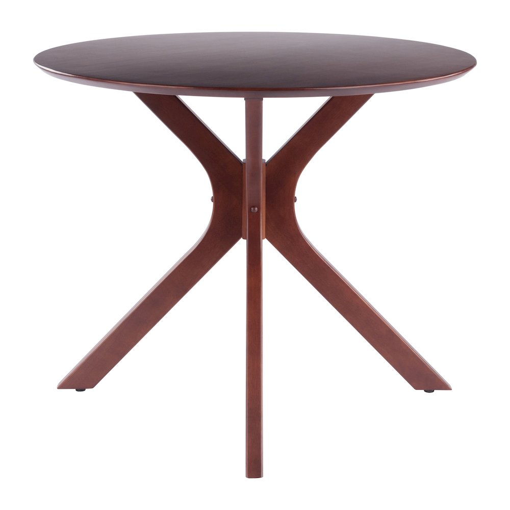 Lexa Dining Table with Splayed Legs, Walnut Finish. Picture 3