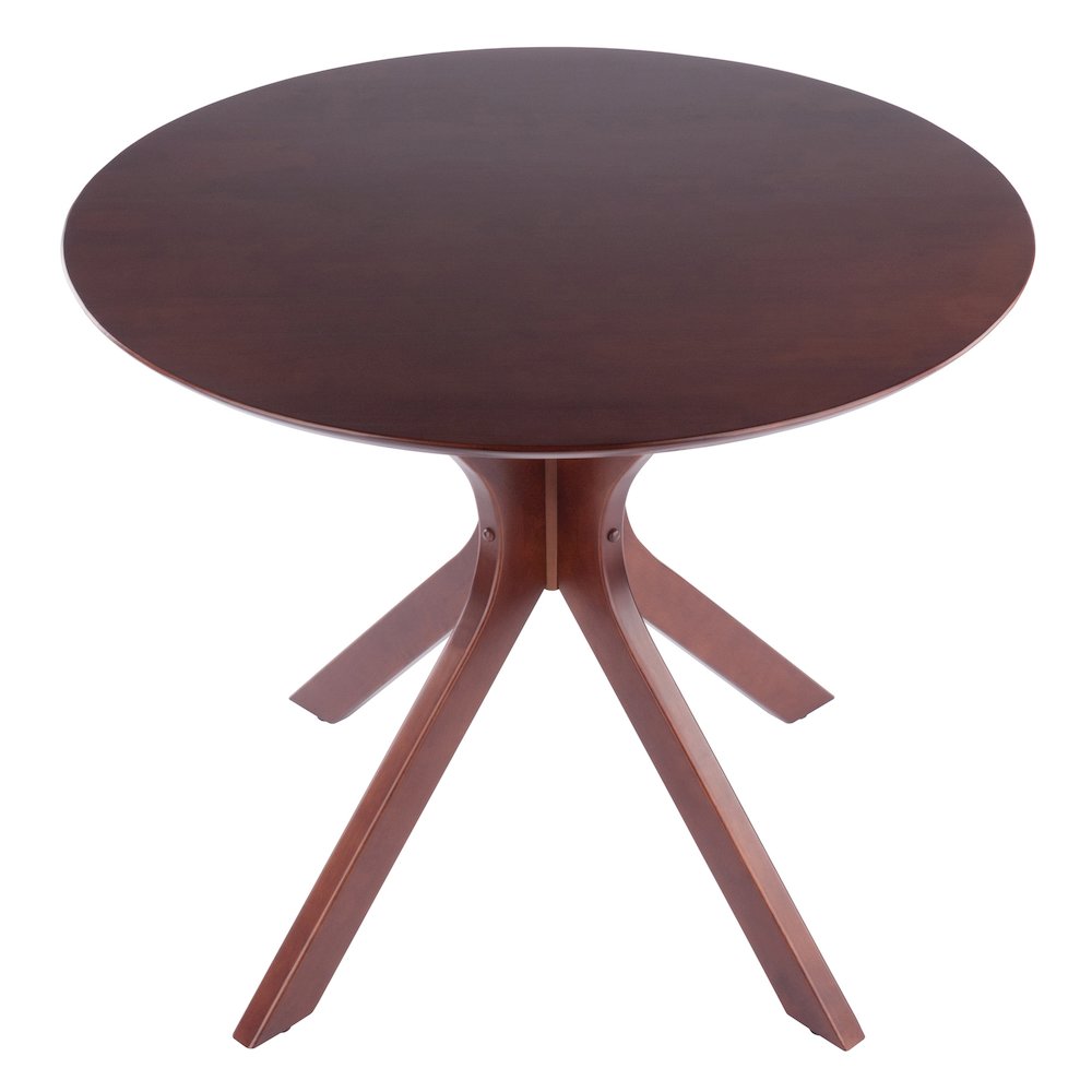Lexa Dining Table with Splayed Legs, Walnut Finish. Picture 4