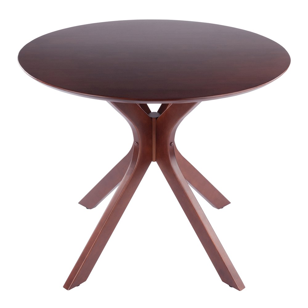 Lexa Dining Table with Splayed Legs, Walnut Finish. Picture 5