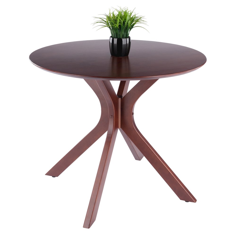 Lexa Dining Table with Splayed Legs, Walnut Finish. Picture 6