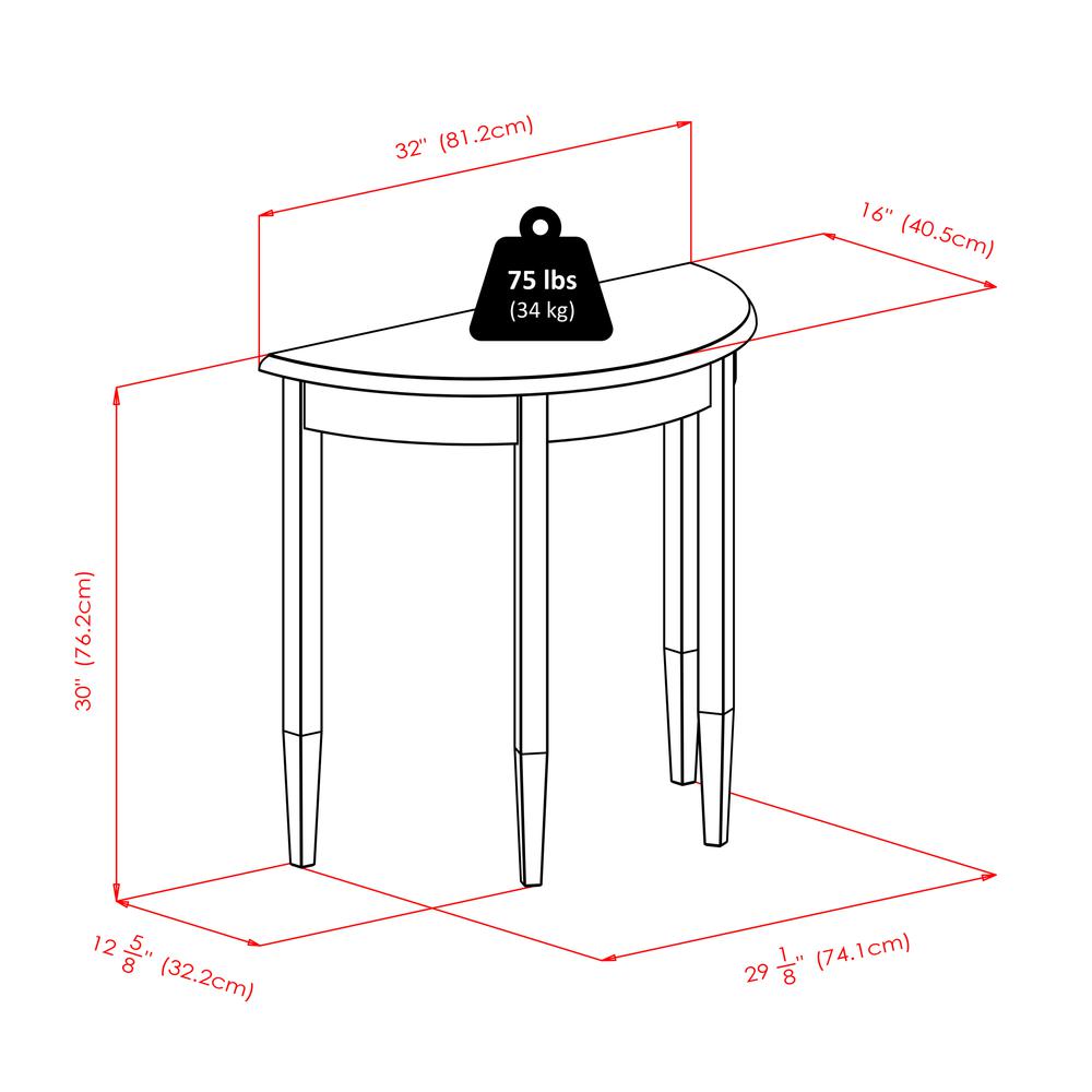 Concord Half Moon Accent Table. Picture 6