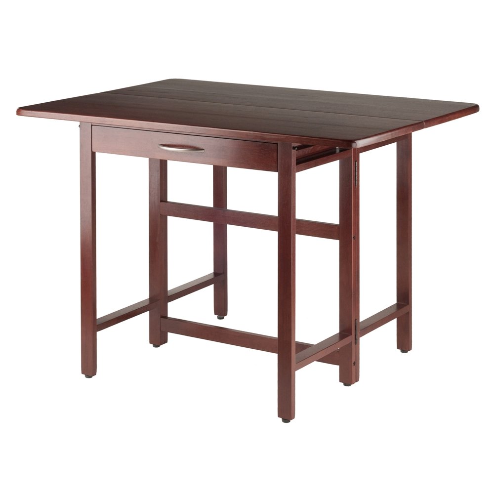 Walnut Folding Dining Table – Space-Saving Drop Leaf Table for Small Areas. Picture 2