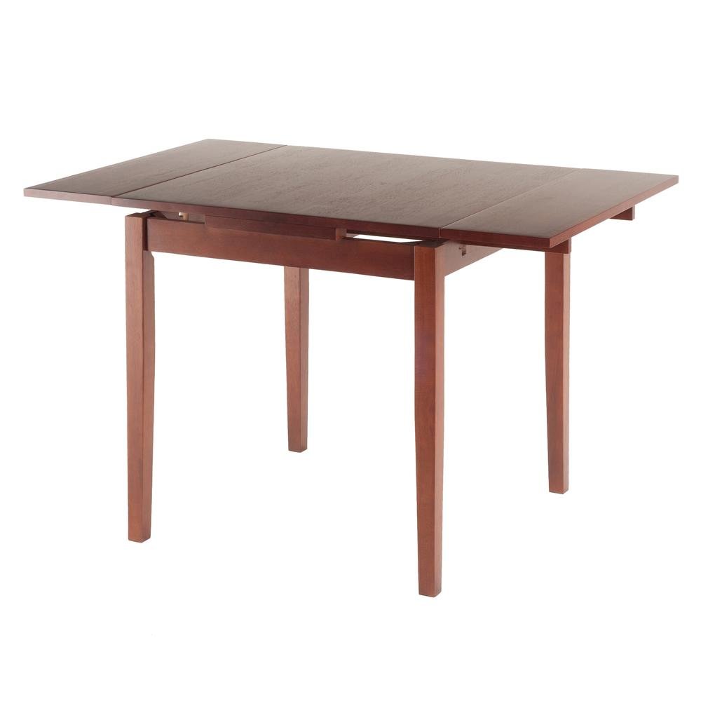 Walnut Expandable Dining Table – Square Dining Table with Leaf Extension. Picture 2