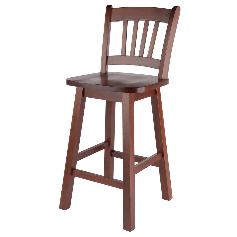 Fina Swivel Seat Counter Stool, Walnut. Picture 1