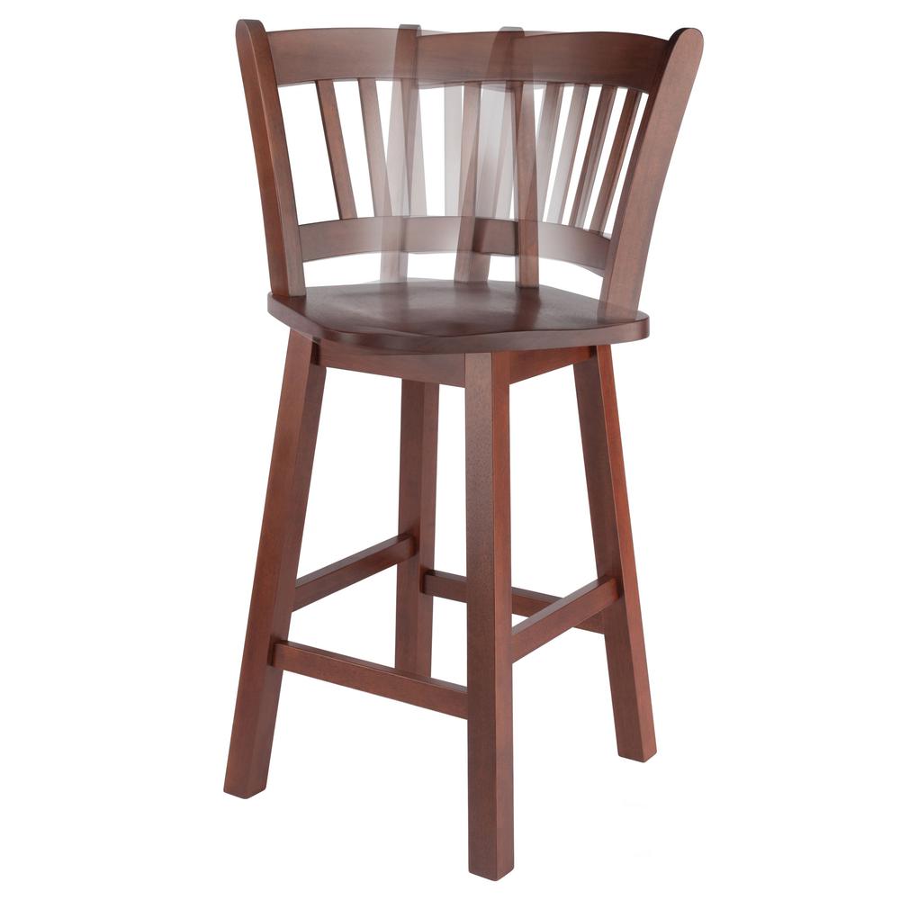 Fina Swivel Seat Counter Stool, Walnut. Picture 2