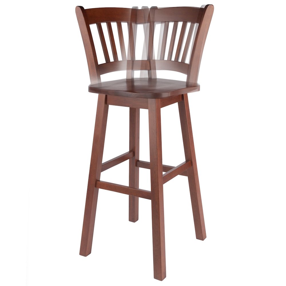Fina Swivel Seat Bar Stool, Walnut. Picture 9