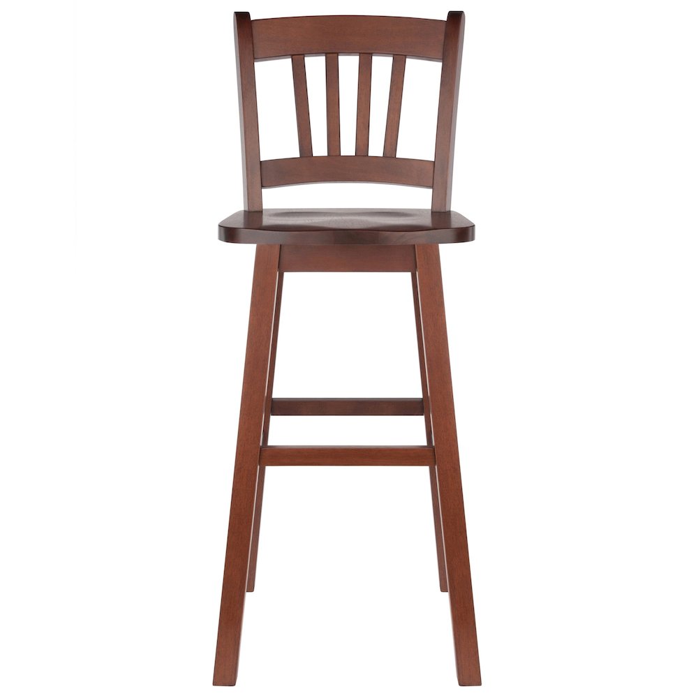 Fina Swivel Seat Bar Stool, Walnut. Picture 2