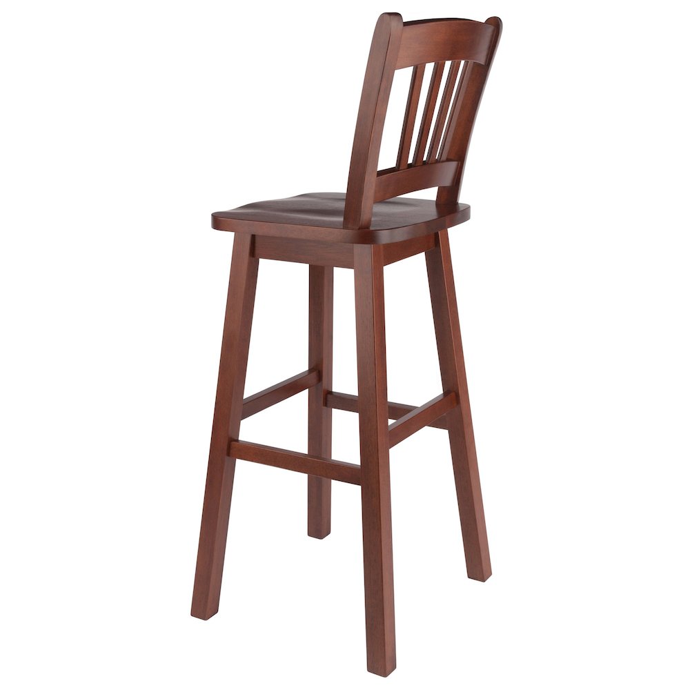 Fina Swivel Seat Bar Stool, Walnut. Picture 10