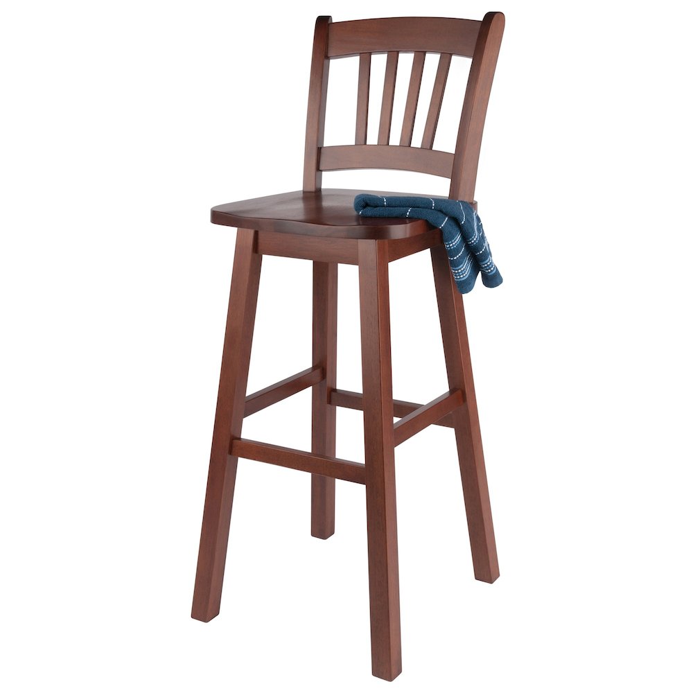 Fina Swivel Seat Bar Stool, Walnut. Picture 5
