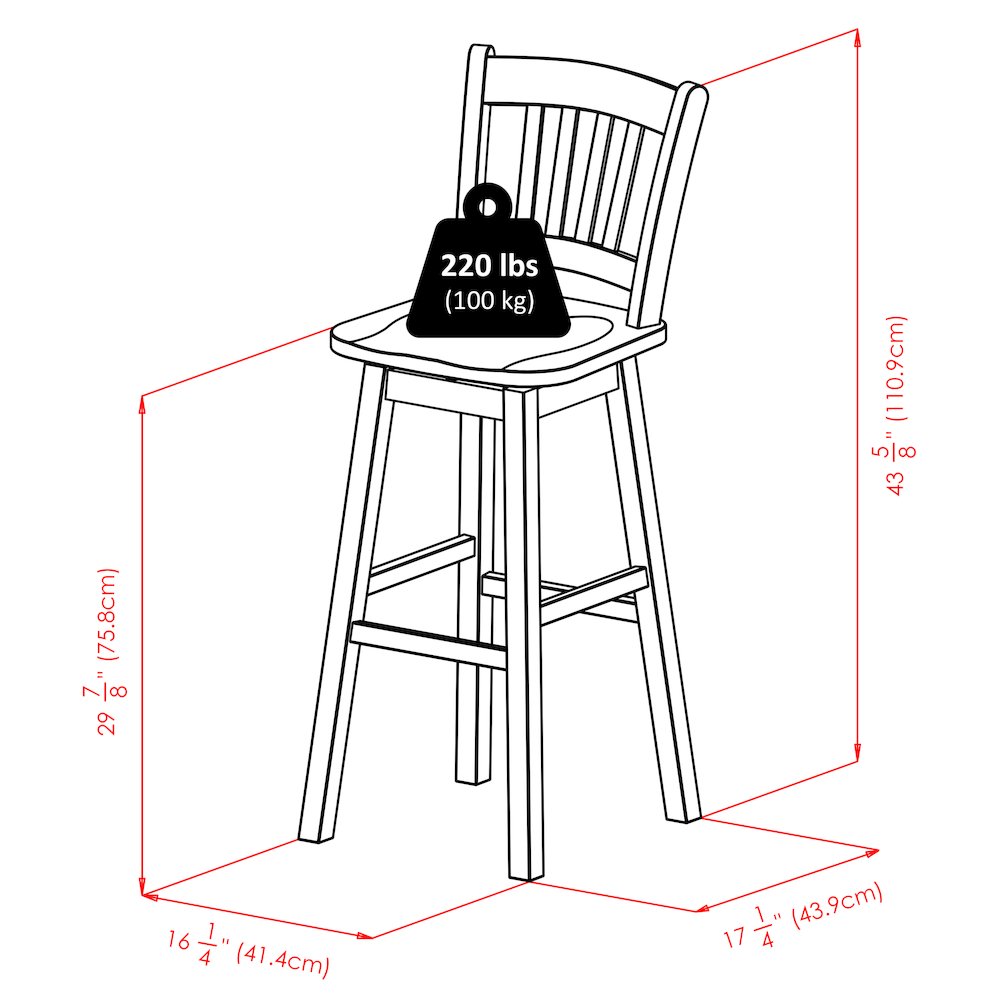 Fina Swivel Seat Bar Stool, Walnut. Picture 8