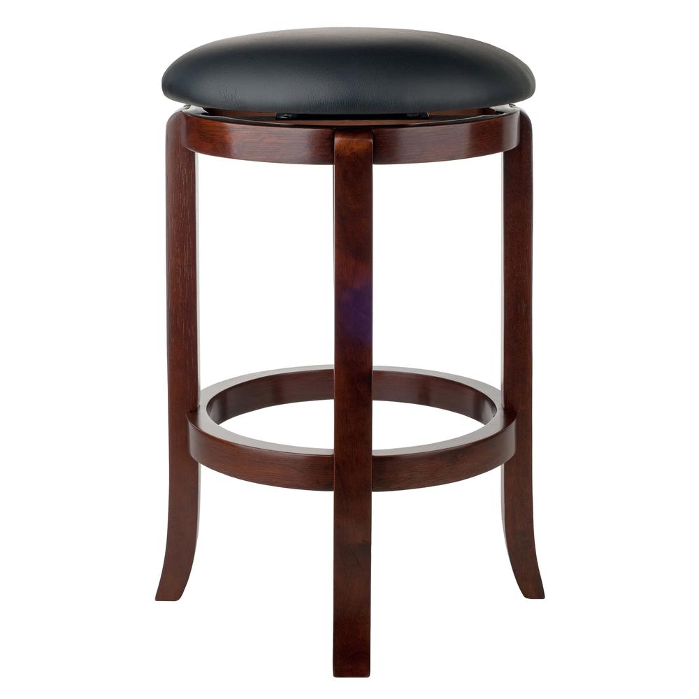 Walcott Swivel Seat Counter Stool, Black & Walnut. Picture 3