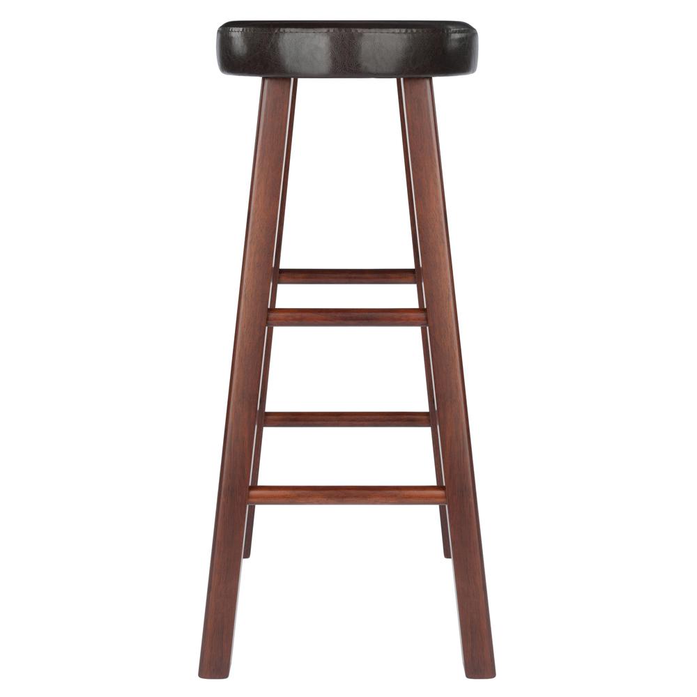 Maria Cushioned Bar Stool, 2-Pc Set, Espresso & Walnut. Picture 2