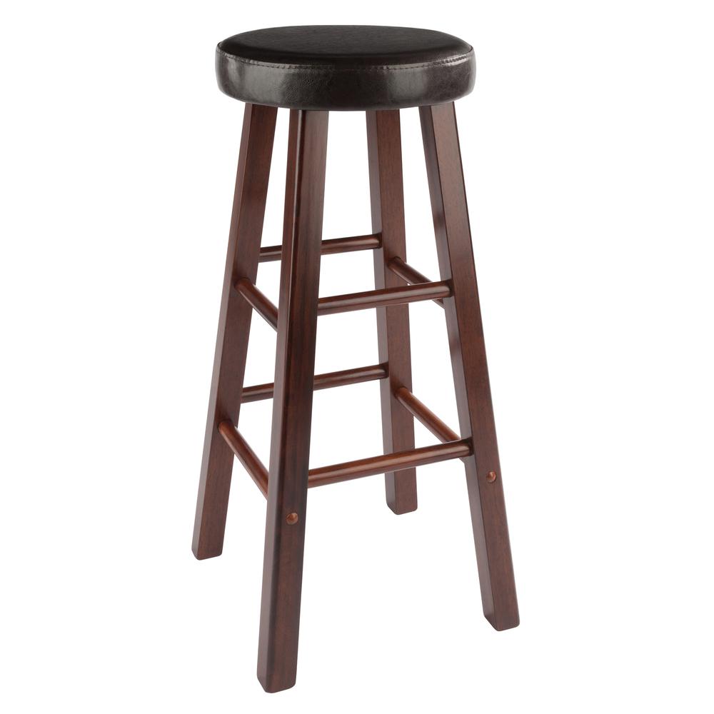 Maria Cushioned Bar Stool, 2-Pc Set, Espresso & Walnut. Picture 3