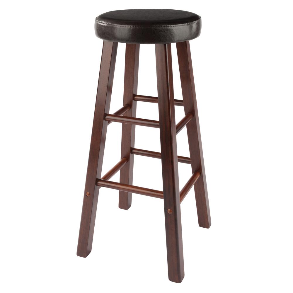 Maria Cushioned Bar Stool, 2-Pc Set, Espresso & Walnut. Picture 4