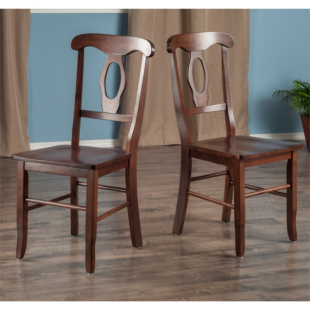 Renaissance 2-Pc Set Key Hole Back Chairs. Picture 2