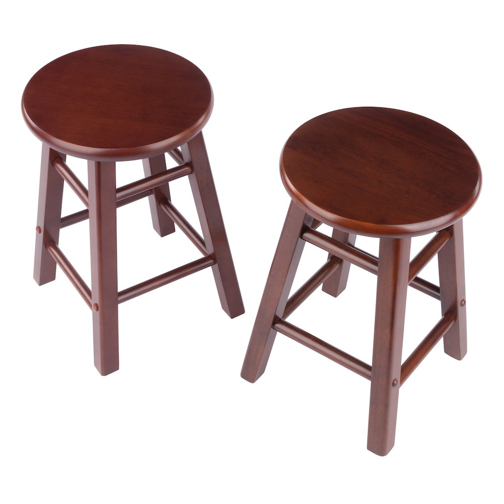 Element 2-Pc Dining Stool Set, Walnut. Picture 4