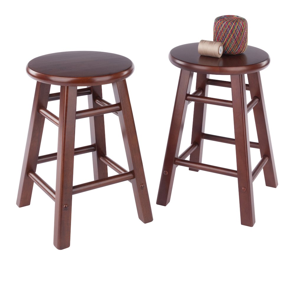 Element 2-Pc Dining Stool Set, Walnut. Picture 7