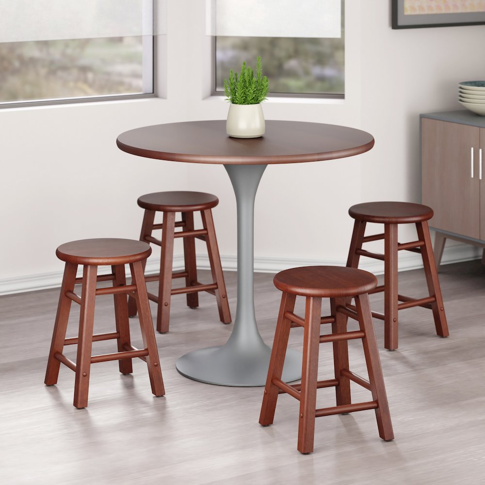Element 2-Pc Dining Stool Set, Walnut. Picture 11