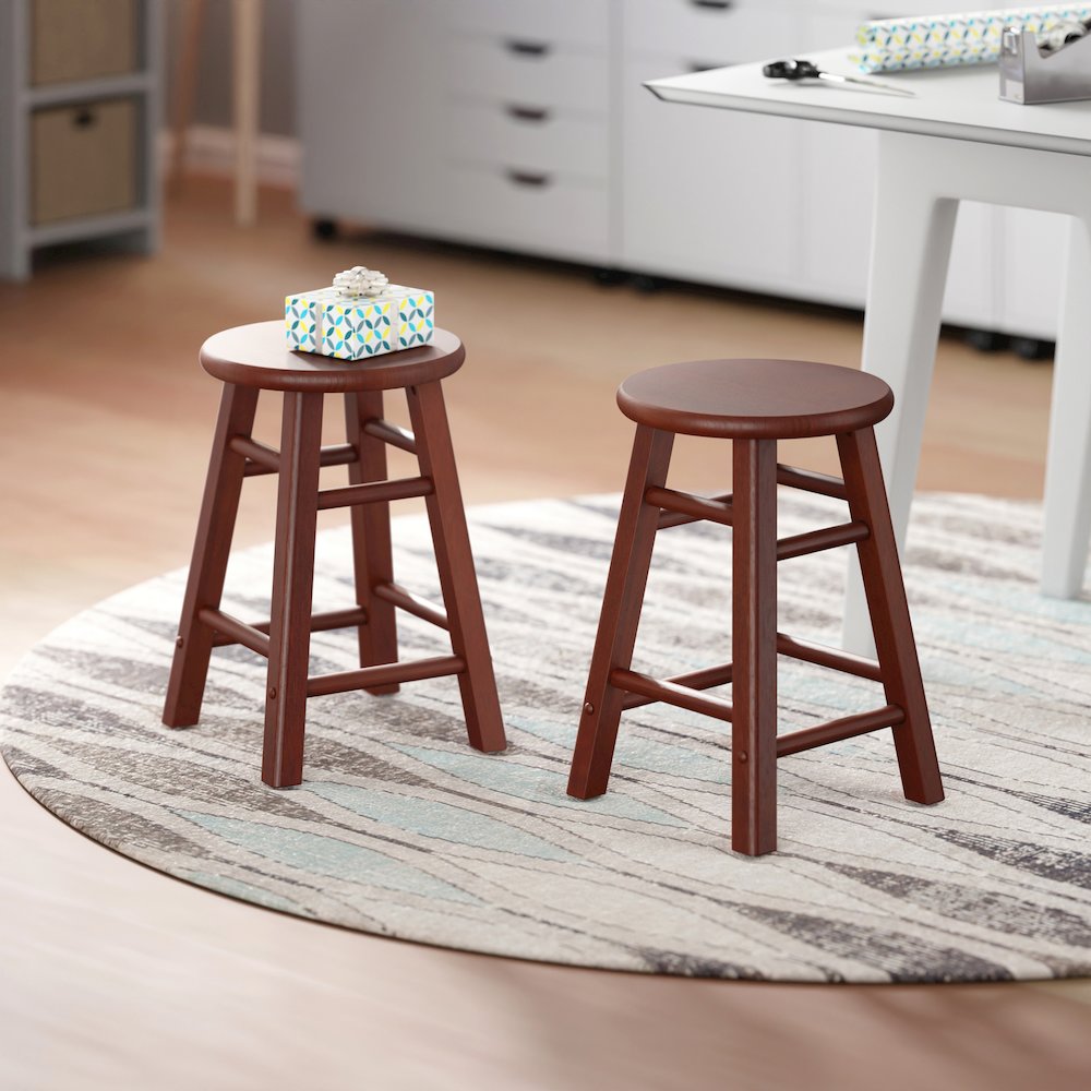 Element 2-Pc Dining Stool Set, Walnut. Picture 10