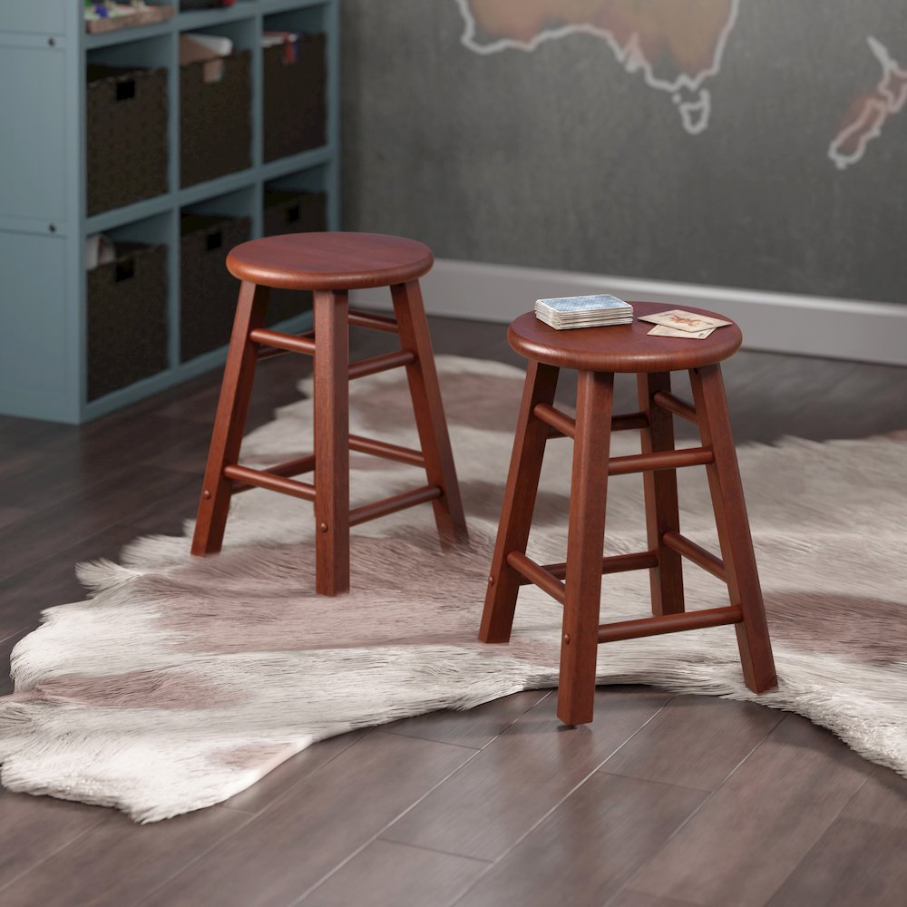 Element 2-Pc Dining Stool Set, Walnut. Picture 13