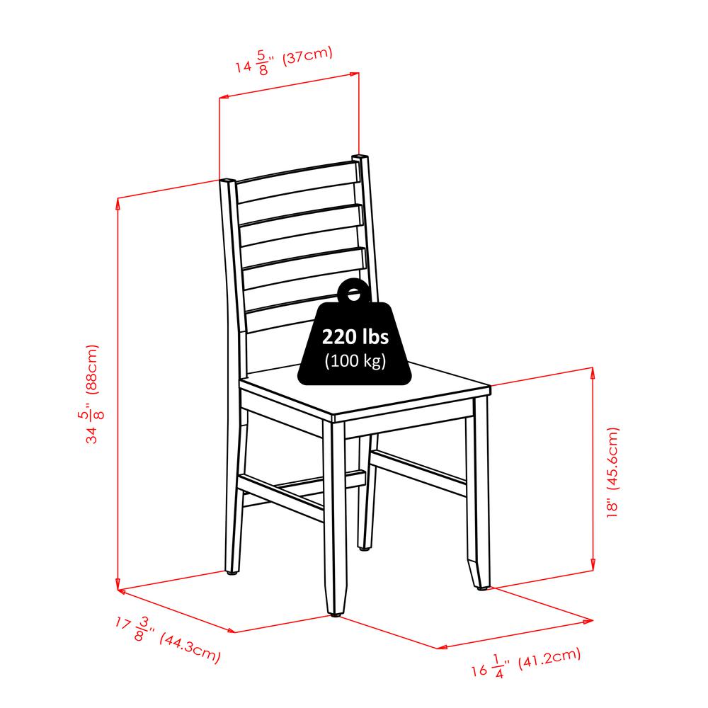 Hamilton 2-Pc Ladder Back Chair. Picture 7