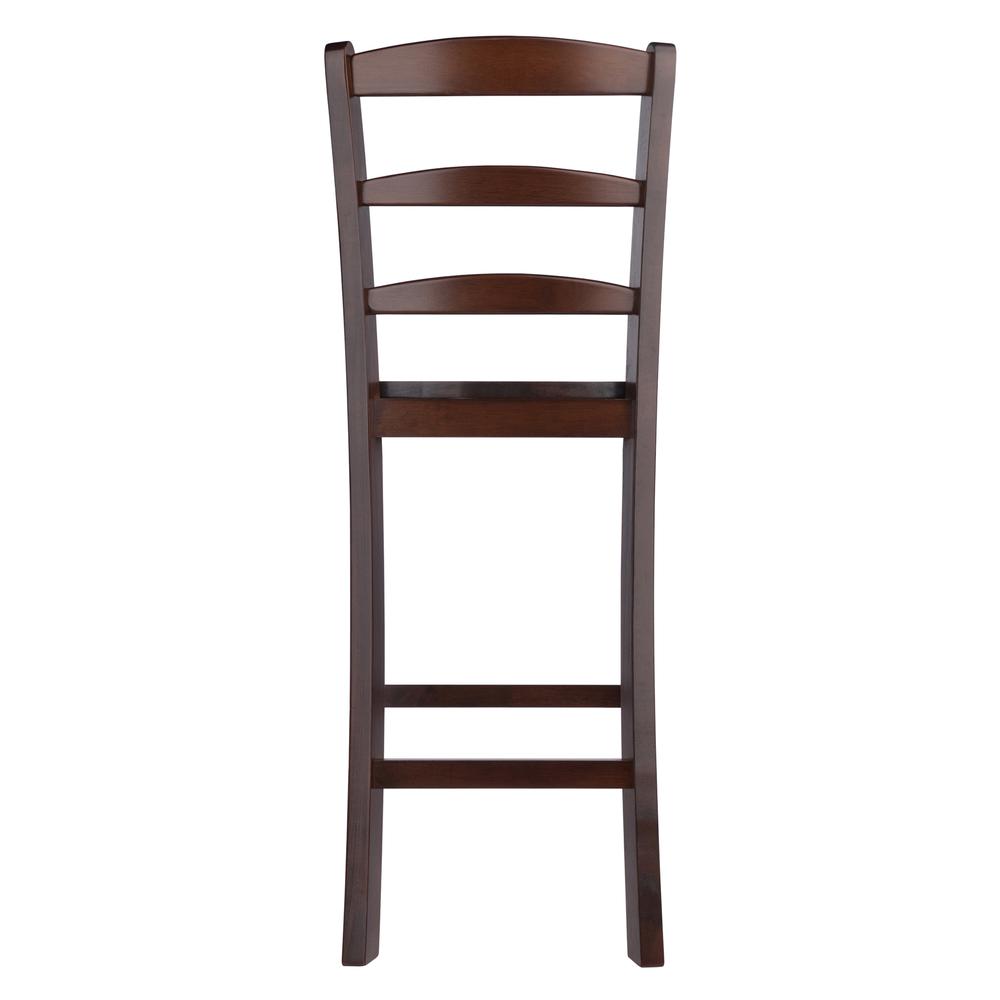 Benjamin 2-PC Ladder Back 24" Counter Stool Set Antique Walnut. Picture 4