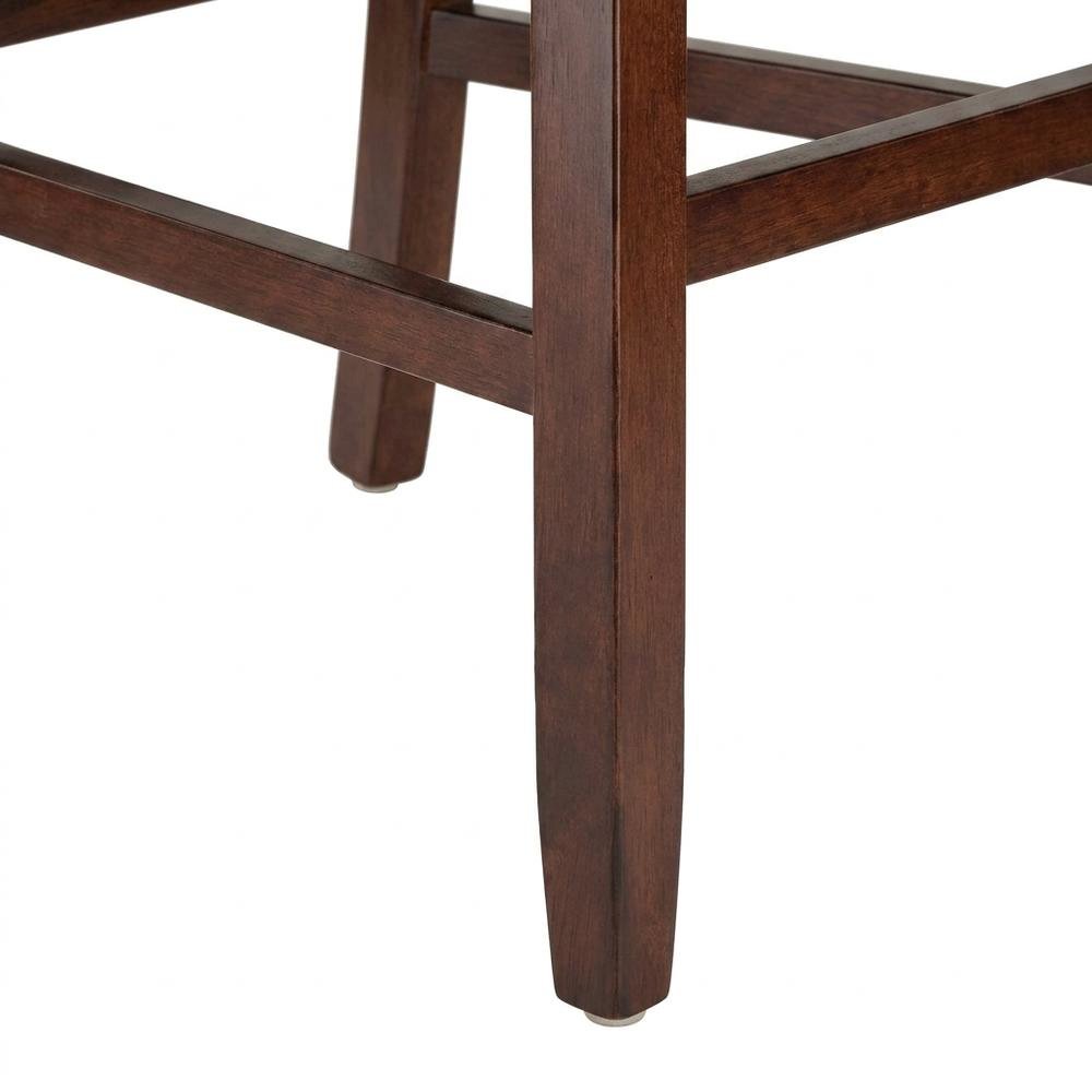 Solid Wood Stacking Dining Chair with Slat Back for Dining Room, Walnut, Set of 2. Picture 9