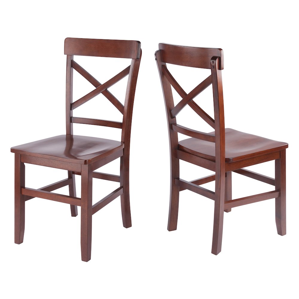 Xenia 2-Pc Set X-Back Chairs, Walnut. Picture 2