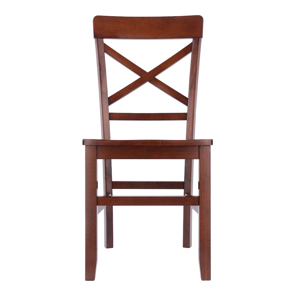 Xenia 2-Pc Set X-Back Chairs, Walnut. Picture 3