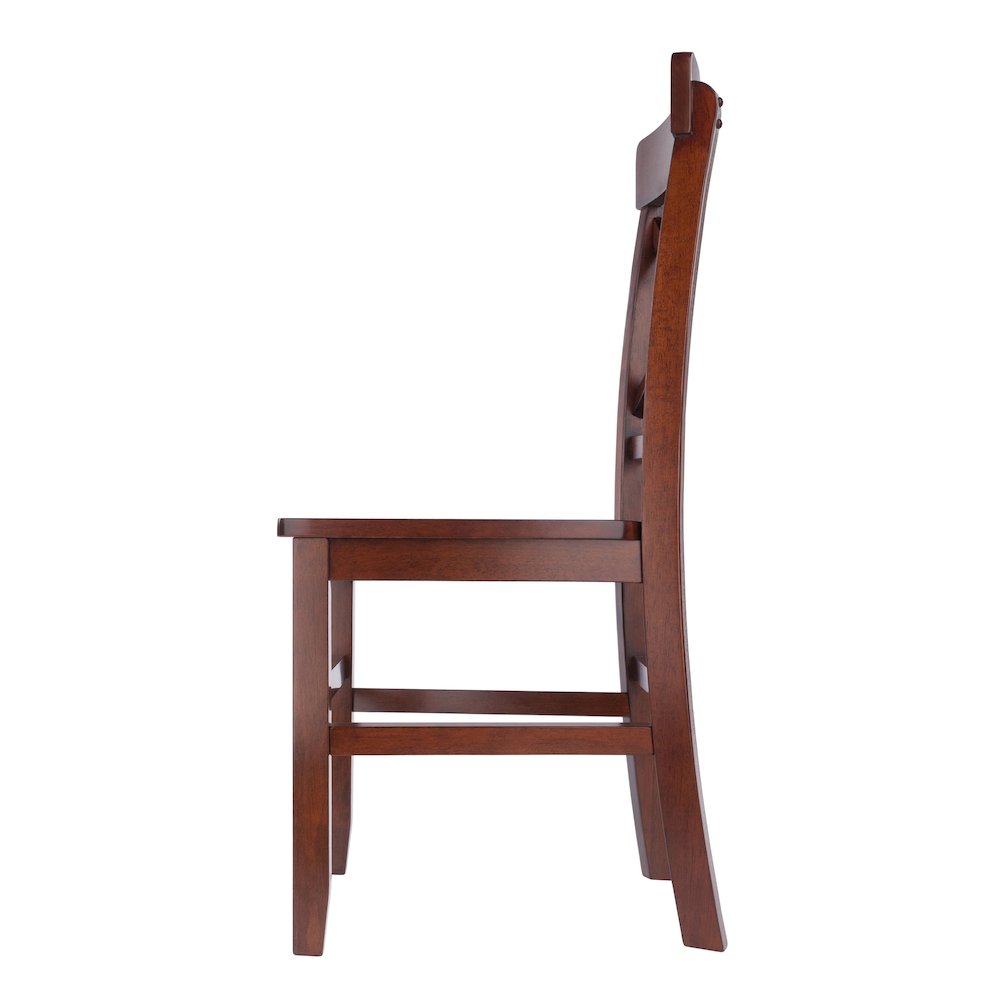 Xenia 2-Pc Set X-Back Chairs, Walnut. Picture 4