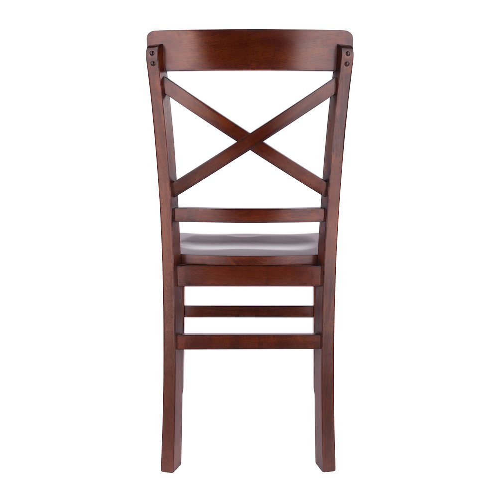 Xenia 2-Pc Set X-Back Chairs, Walnut. Picture 5