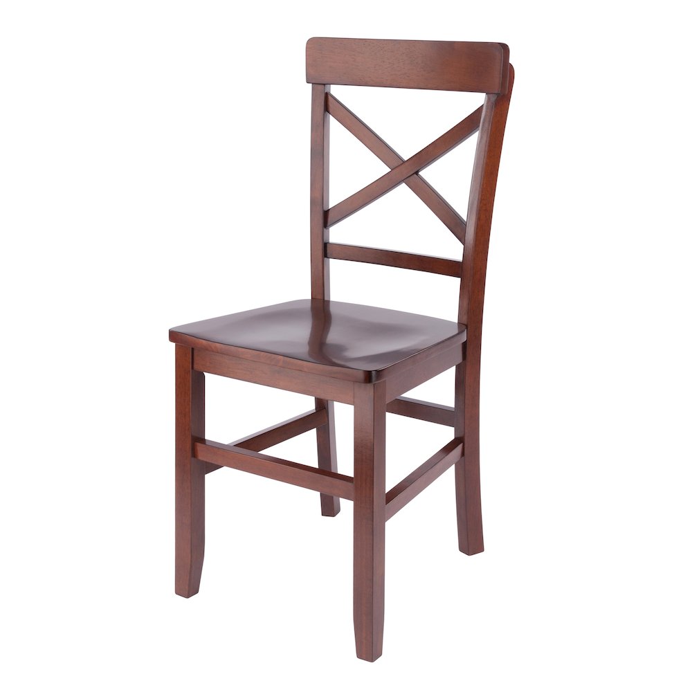 Xenia 2-Pc Set X-Back Chairs, Walnut. Picture 6