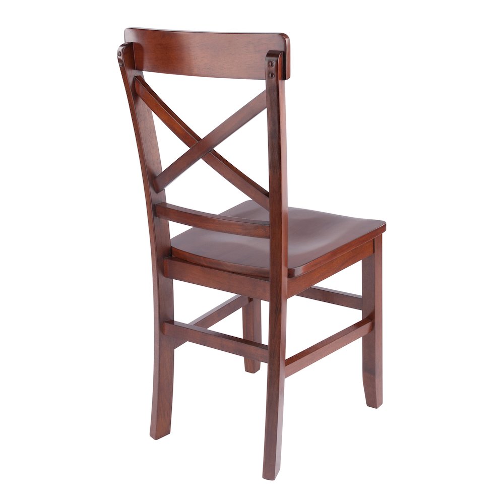 Xenia 2-Pc Set X-Back Chairs, Walnut. Picture 7