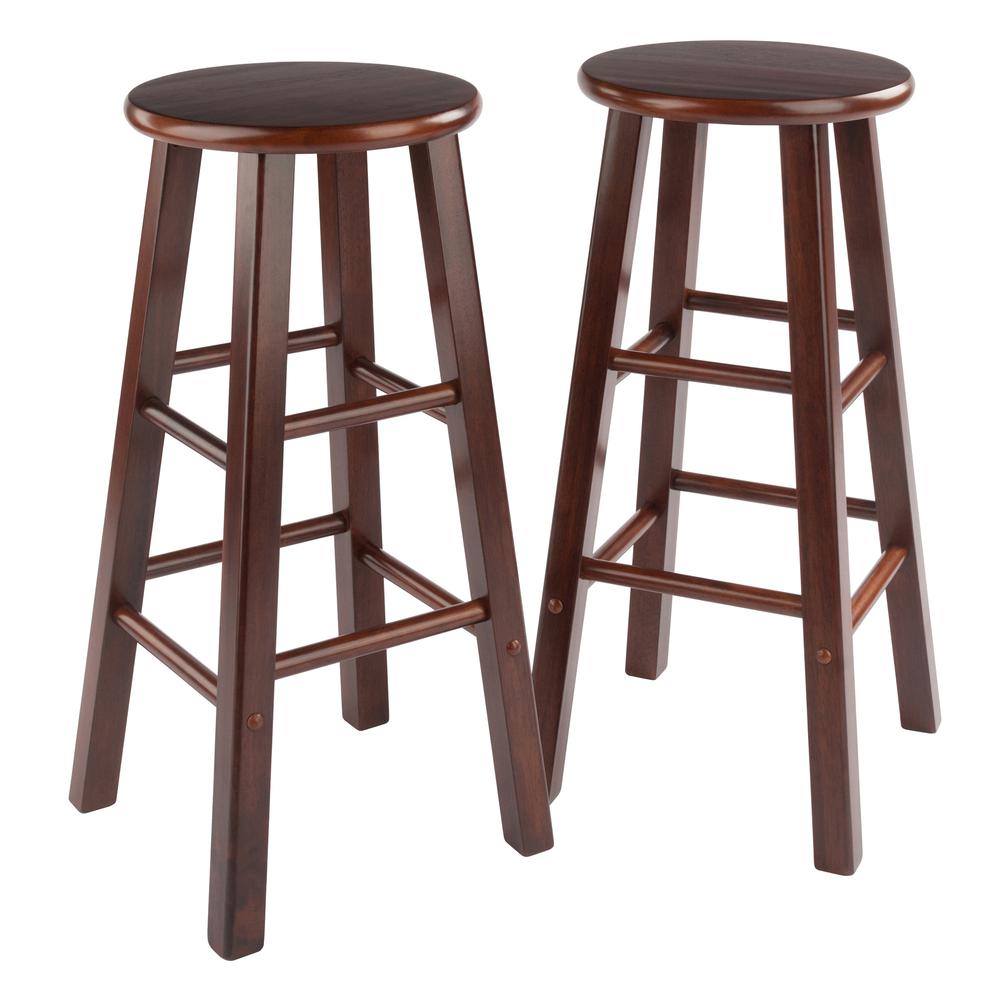 Element Bar Stools, 2-Pc Set, Walnut. Picture 1