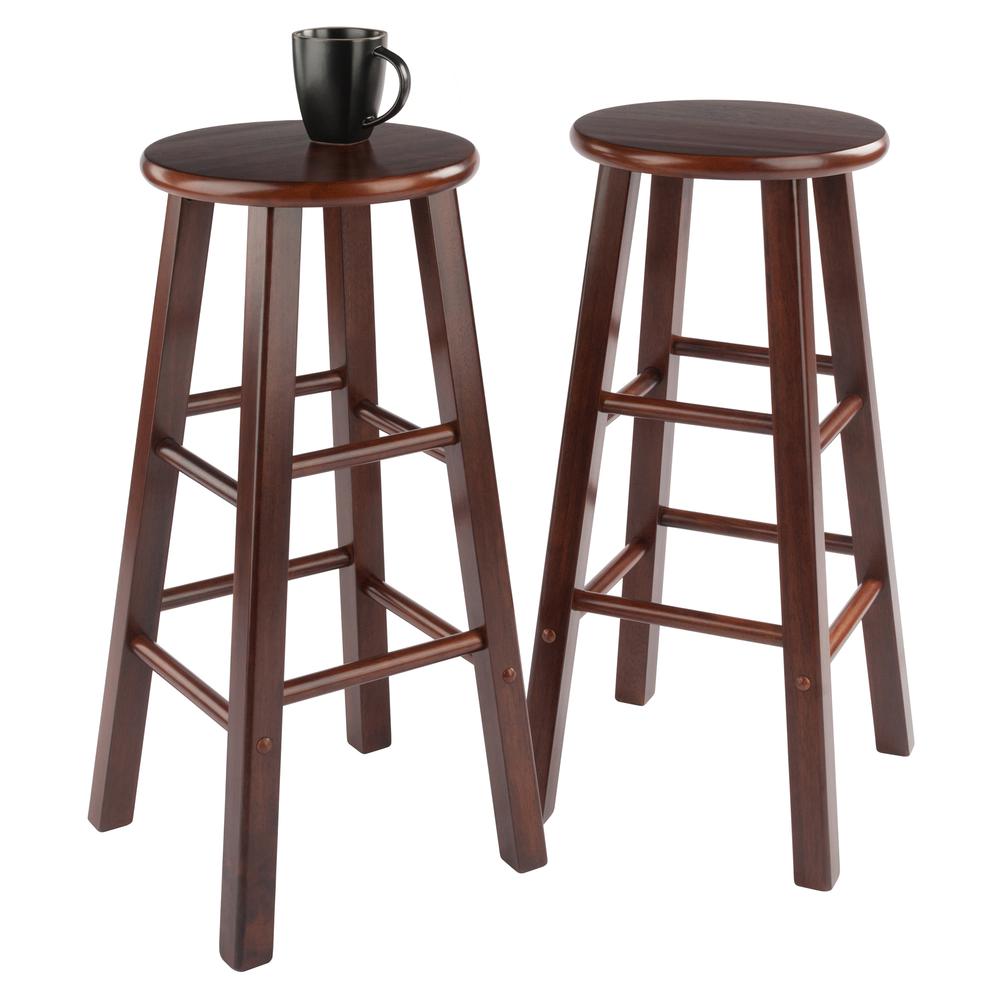 Element Bar Stools, 2-Pc Set, Walnut. Picture 4