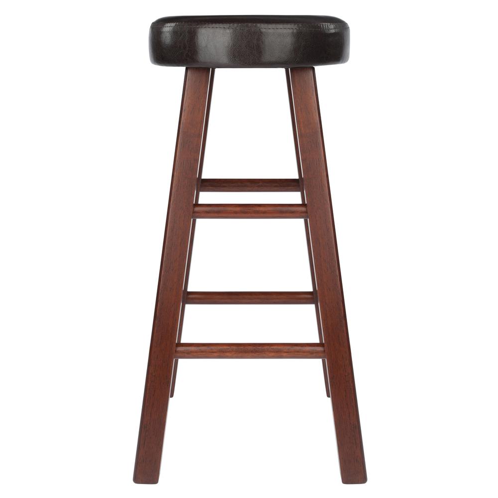 Maria Cushioned Counter Stool, 2-Pc Set, Espresso & Walnut. Picture 4