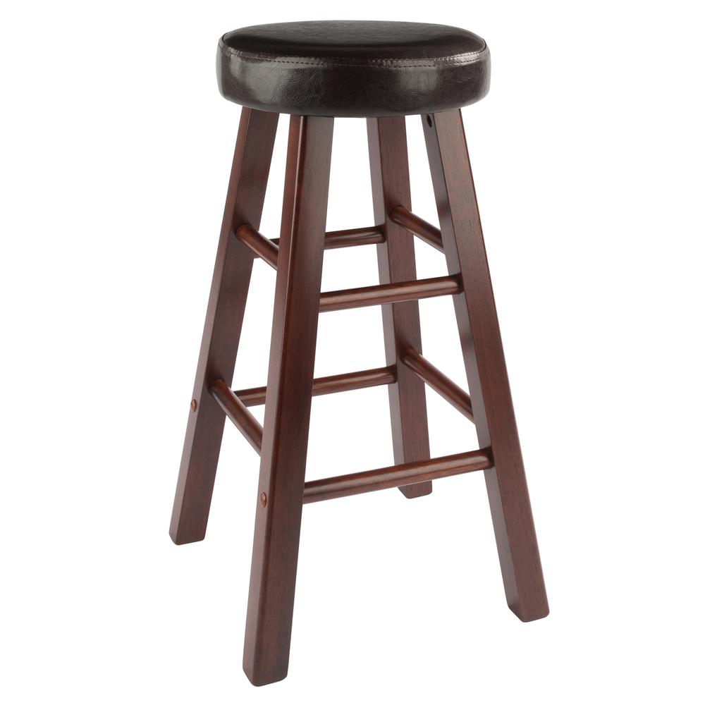 Maria Cushioned Counter Stool, 2-Pc Set, Espresso & Walnut. Picture 6