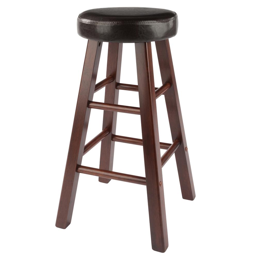 Maria Cushioned Counter Stool, 2-Pc Set, Espresso & Walnut. Picture 3
