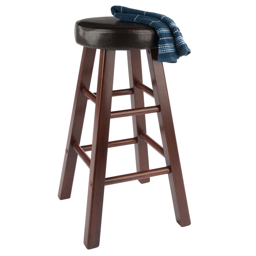 Maria Cushioned Counter Stool, 2-Pc Set, Espresso & Walnut. Picture 7