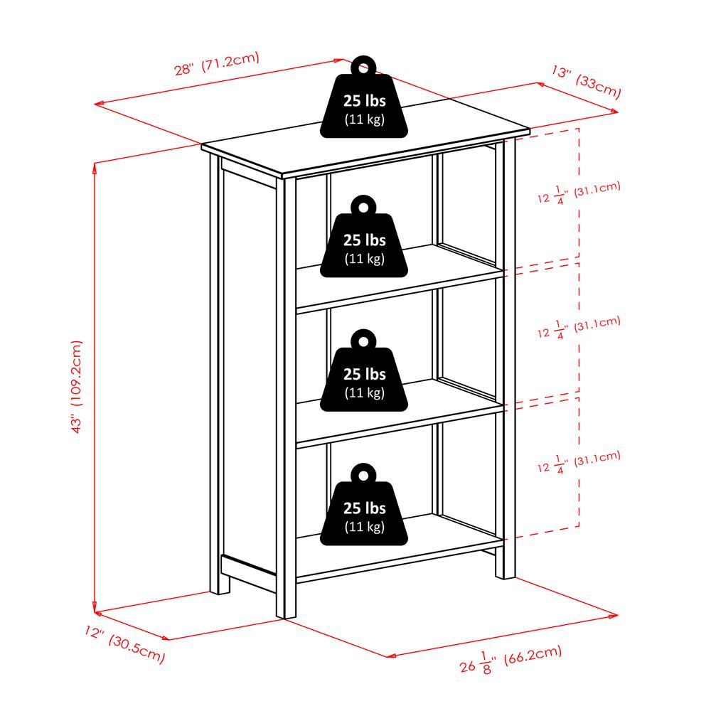 Verona 3-Section M Storage Shelf with 6 Foldable Black Color Fabric Baskets. Picture 3