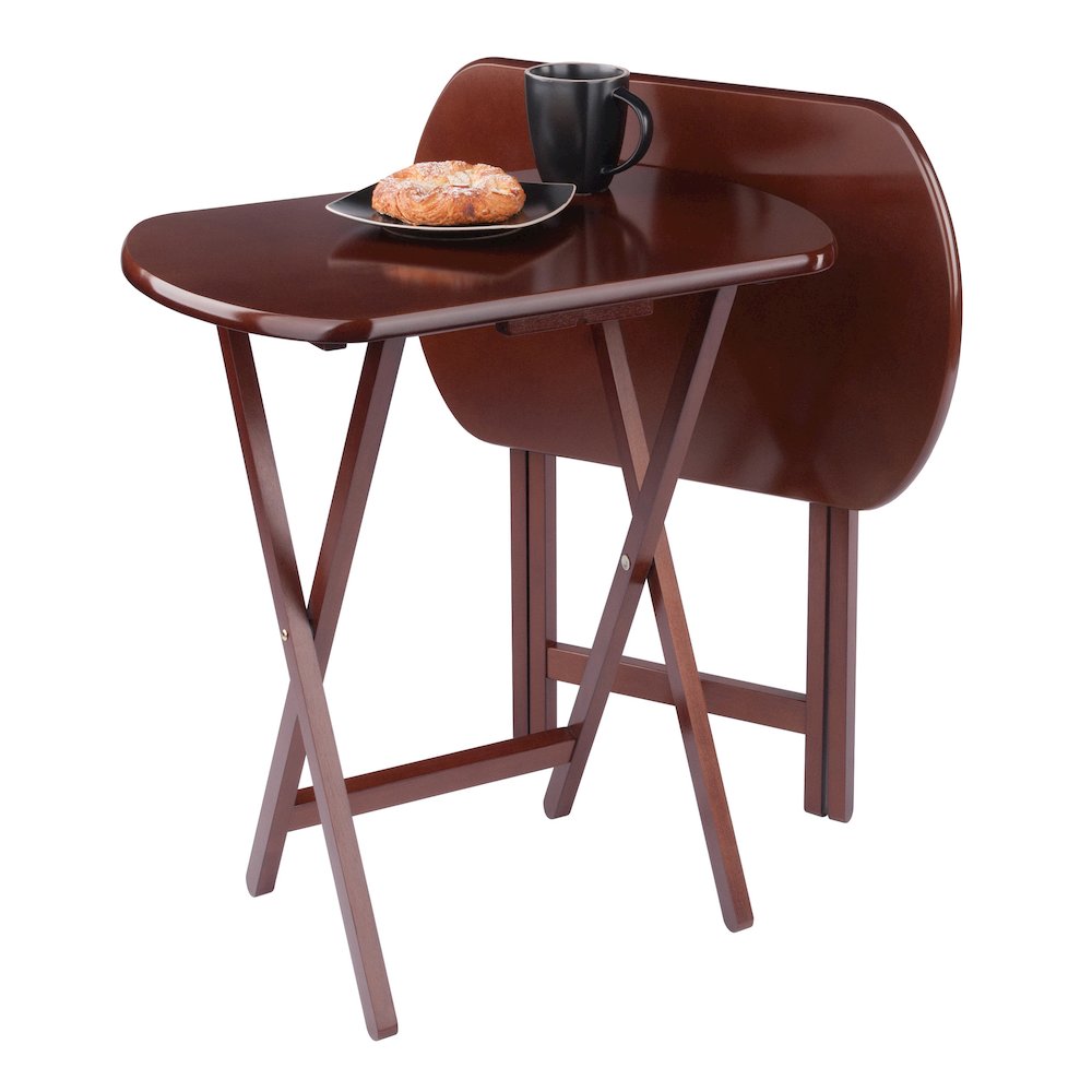 Corbett 2-Pc Oversized Snack Tables, Walnut. Picture 5